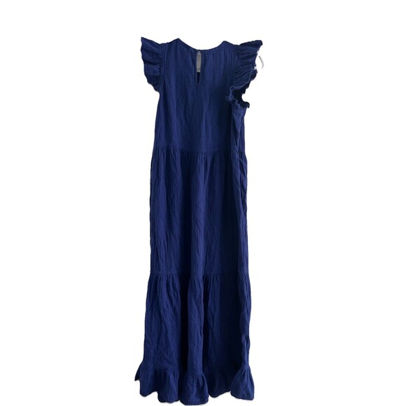 Universal Thread Cotton Maxi Dress Size med Side Pockets Flutter Ruffle Sleeve - Picture 7 of 7